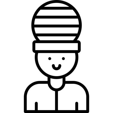 şapka avatar karakter ile genç adam