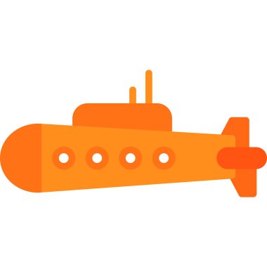 Denizaltı. Web simgesi basit illüstrasyon