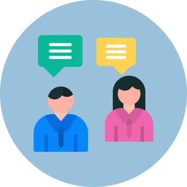 Konuş. Web simgesi basit illüstrasyon