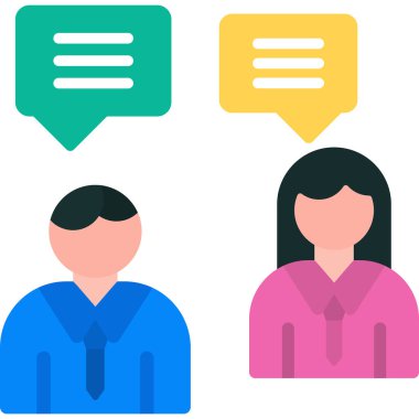 Sohbet simgesi vektör illüstrasyonu