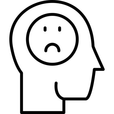 üzgün baş simgesi, özet biçimi