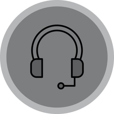 Kulaklık simgesinin vektör illüstrasyonu