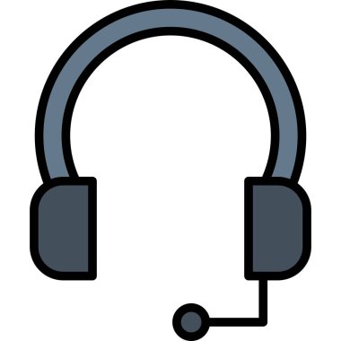 kulaklık simgesi vektör illüstrasyonu