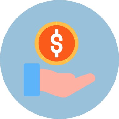 Tasarruf simgesi, vektör illüstrasyonu basit tasarım