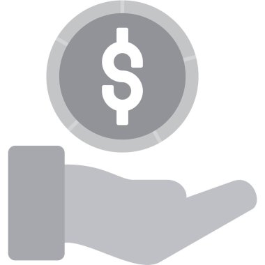 Dolar işareti vektör simgesi