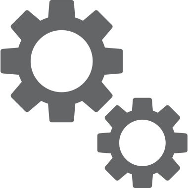 dişli çark simgesi ana hat biçiminde