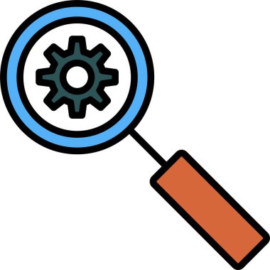 Büyüteç simgesi. Basit vektör illüstrasyonu