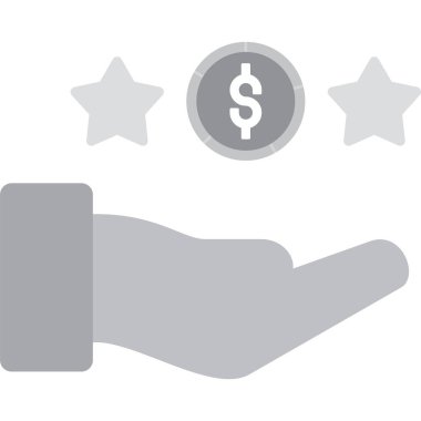 Para vektör illüstrasyonu ile el