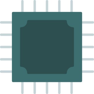 İşlemci. Web simgesi basit illüstrasyon