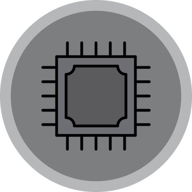 Çip simgesi vektör illüstrasyonu