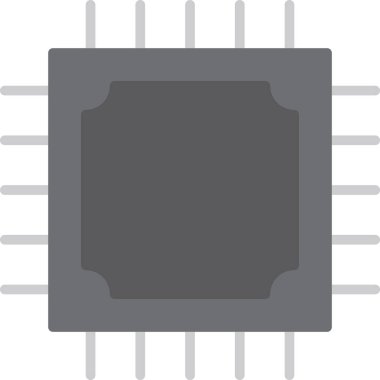 cpu icon, vector illustration simple design