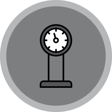 Tek bir izole saatin vektör çizimi