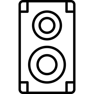 Ses hoparlörü ana hatları vektörü. Hoparlör. hoparlör sesi