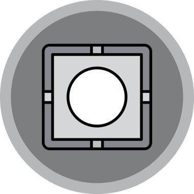 Bir kamera simgesinin vektör illüstrasyonu