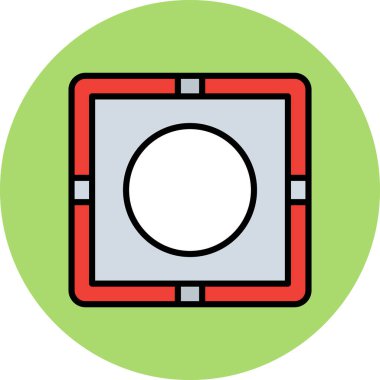 Fotoğraf galerisi ikonu. Web için galeri vektör simgelerinin özet çizimi