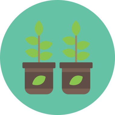 bitkiler ikon vektör illüstrasyonu