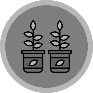 Bitkinin vektör illüstrasyon simgesi