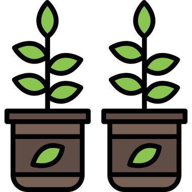 bitki simgesi vektör illüstrasyonu