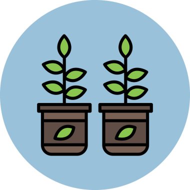 bitki ikonu. Basit resimleme