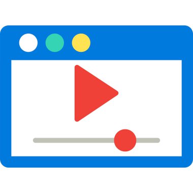 video simgesi, vektör illüstrasyonu