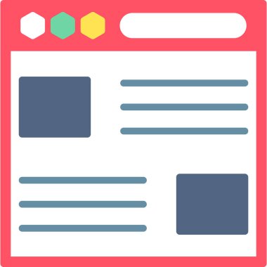 Düz biçimli web arayüzü tasarım simgesi