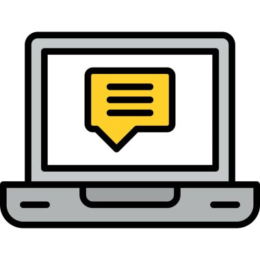 Bilgisayar simgesi. dizin bilgisayar vektör rengi düz izole