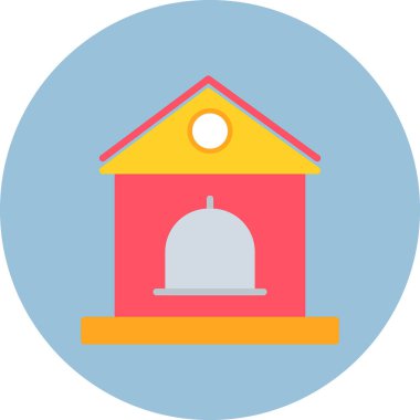 Bina. Web simgesi basit illüstrasyon