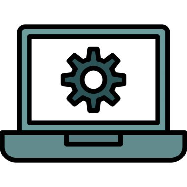 vektör düz renk simgesini ayarla