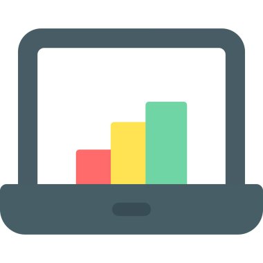 grafik çubuğu simgesi, vektör illüstrasyonu basit tasarım