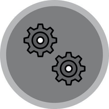 dişli simgesi vektör illüstrasyonu