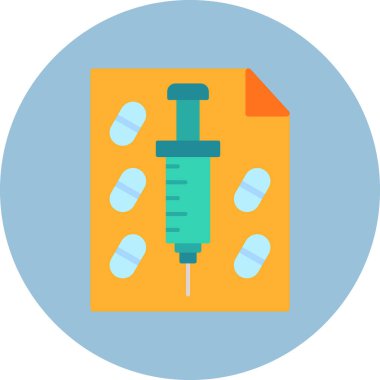 Şırınga. Web simgesi basit illüstrasyon