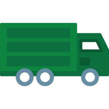 kamyon düz vektör simgesi