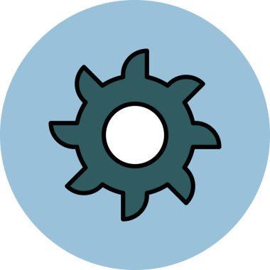 dişli simgesi vektör illüstrasyonu