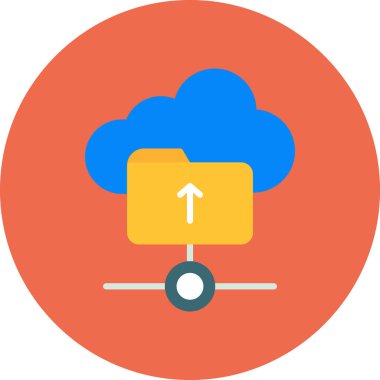 Bulut hesaplama simgesi vektör illüstrasyonu