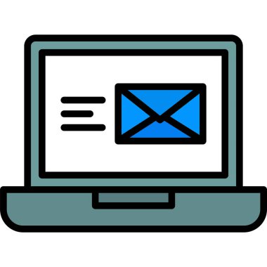 E-posta. Web simgesi basit illüstrasyon