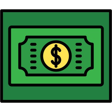 Bill izole para simge vektör çizim tasarım