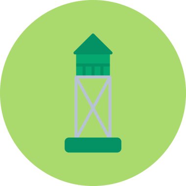 Deniz feneri. Web simgesi basit illüstrasyon