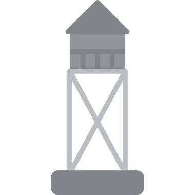 Watchtower simgesi, vektör illüstrasyonu basit tasarım