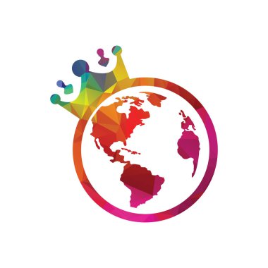 Globe king vektör logosu tasarımı. Globe king vektör logosu tasarımı.