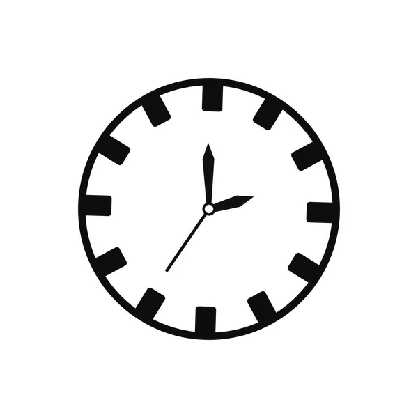 Τοίχο Ρολόι Απλή Εικόνα Ρολόι Σιλουέτα Σχεδιασμό Χρόνο Διάνυσμα Ρολόι — Διανυσματικό Αρχείο