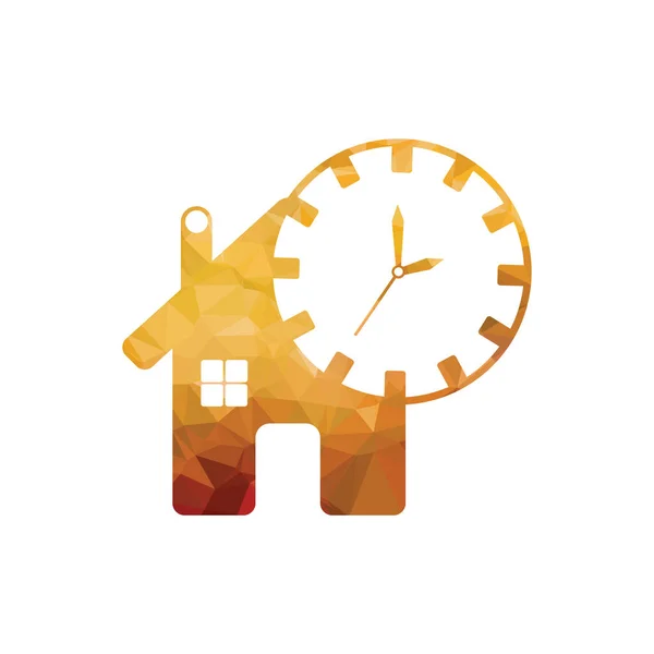 Ρολόι Τοίχου Απεικόνιση Ρολόι Διάνυσμα Χρόνο Σχεδιασμού Στο Σπίτι — Διανυσματικό Αρχείο
