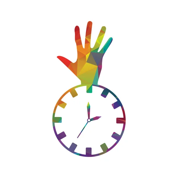 Ρολόι Τοίχου Χέρι Σχεδιασμό Χρόνο Διανυσματικό Ρολόι Εικονογράφηση — Διανυσματικό Αρχείο
