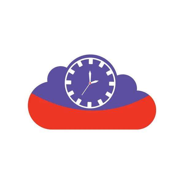 Ρολόι Τοίχου Σύννεφο Σχήμα Σχεδιασμού Χρονική Διανυσματική Απεικόνιση Ρολόι — Διανυσματικό Αρχείο