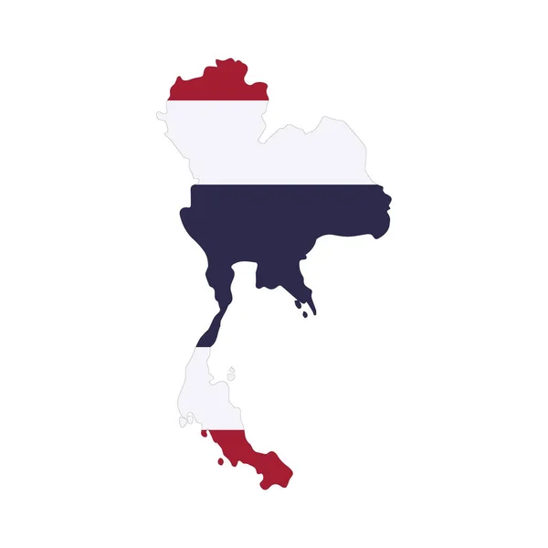 Karte Und Flagge Thailands Auf Grauem Hintergrund Vektorillustration — Stockvektor