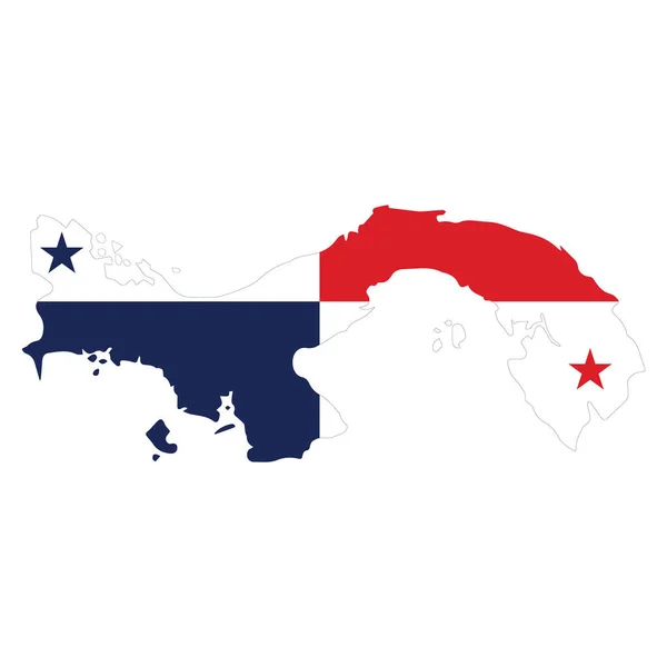 Panamá Mapa Bandeira Ilustração Vetorial — Vetor de Stock