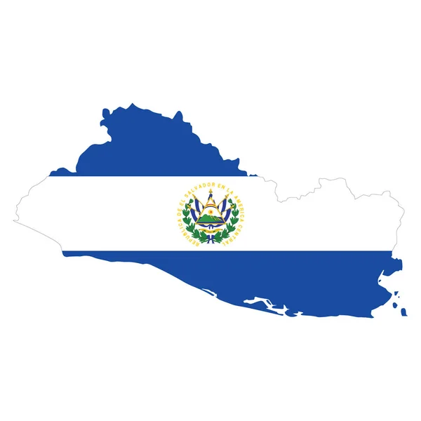 エルサルバドル地図と旗ベクトルイラストのロゴとアイコン — ストックベクタ
