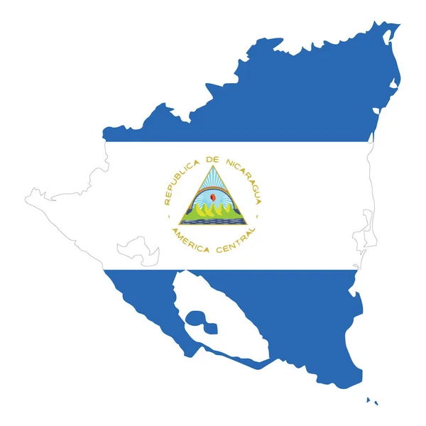 尼加拉瓜地处中美洲 地处太平洋和加勒比海之间 是一个以其引人注目的湖泊 火山和海滩地形而闻名的中美洲国家 — 图库矢量图片