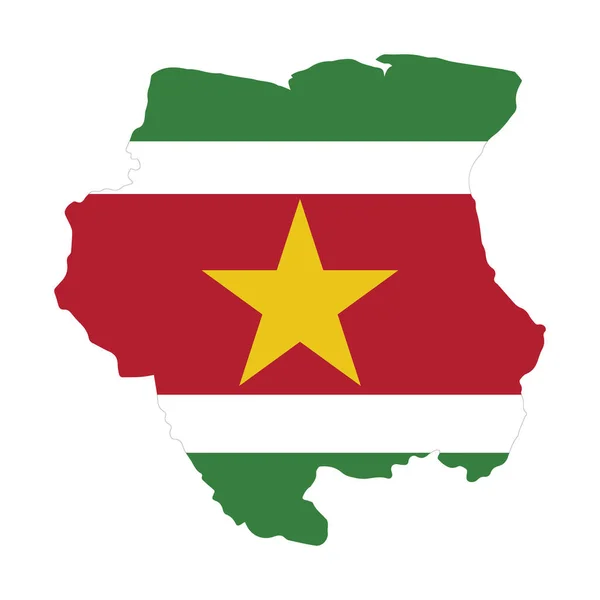 Логотип Иллюстрация Векторной Карты Суринама Южной Америке — стоковый вектор
