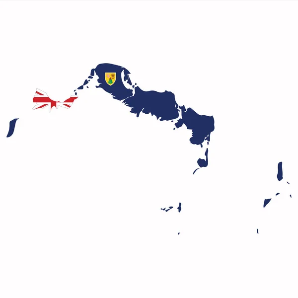 Turks Caicos Arquipélago Ilhas Corais Oceano Atlântico Território Ultramarino Britânico — Vetor de Stock