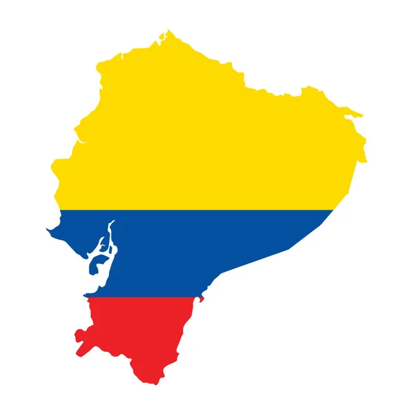 エクアドル地図ロゴベクトルイラスト旗アイコン — ストックベクタ